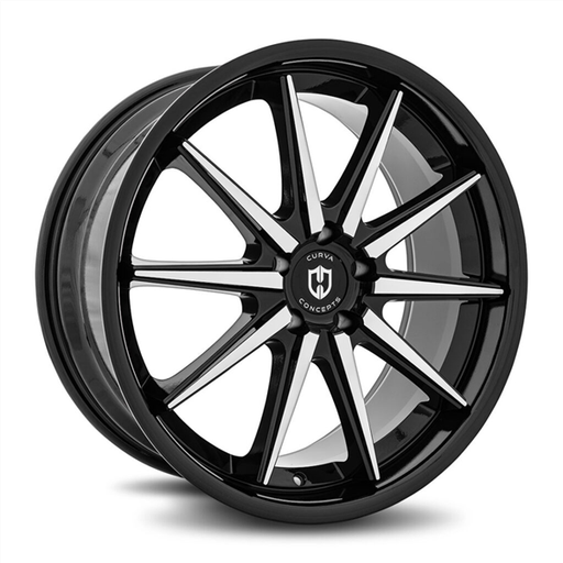[C24-2090BLNK3573BMF] CURVA C24 20X9 BLANK +35 CB73.1 GLOSS BLACK MACHINE FACE