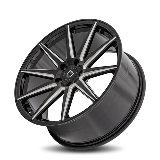[C49-201051124066BMW] CURVA CONCEPTS-C49 20X10.5 5X112 +40 C.B 66.56 GLOSS BLACK/MILLED *STAGGERED*
