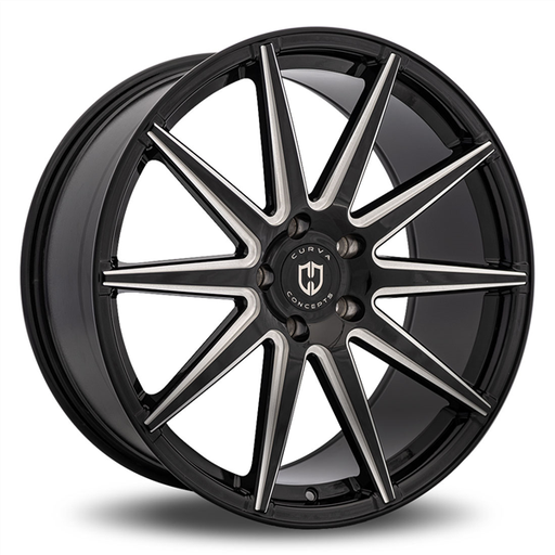 [C49-221051144073BMW] CURVA C49 22X10.5 5X114.3 +40 CB73.1 GLOSS BLACK MILLED WINDOWS
