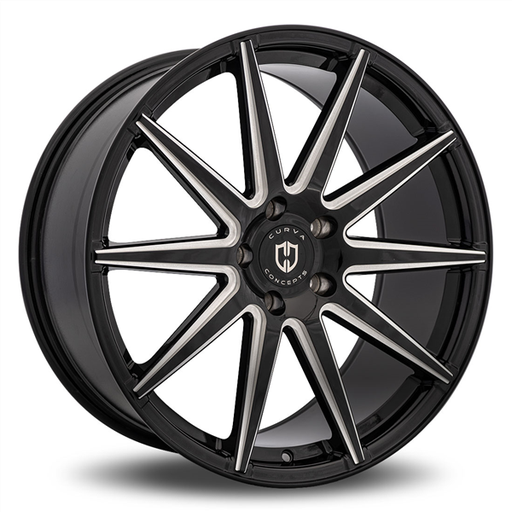 [C49-221051204072BMW] CURVA C49 22X10.5 5X120 +40 CB72.56 GLOSS BLACK MILLING WINDOWS