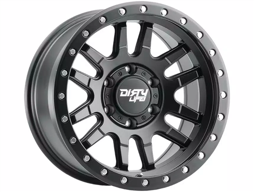 [9309-7973MB12] DIRTY LIFE CANYON PRO 9309 17X9 5X127 -12 CB71.5MM MATTE BLACK W BLACK LIP