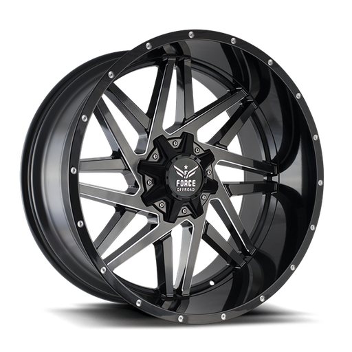 [F01221410H] F01 22x14 5x139.7/150 BLACK MILLED -76OFFSET C.B 110.3