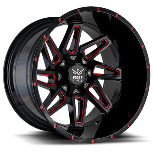 [FO222125127/139.7-44R/M] F02 22X12 5X127/139.7 -44 CB78.1 RED MILLED