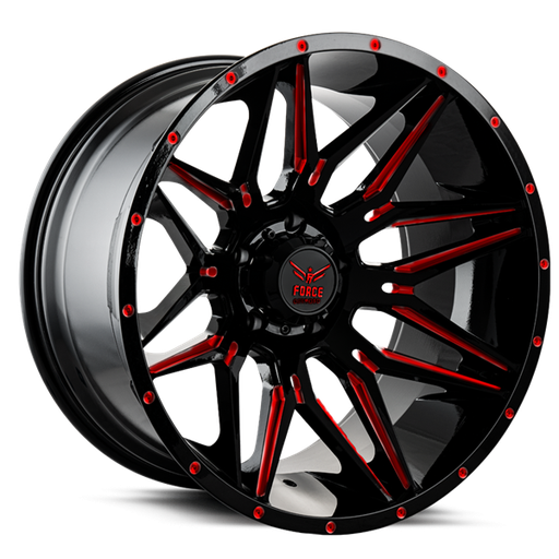 [F3420125139REDMILLED] F34 20X12 5X139.7 -44 CB106.1 RED MILLED