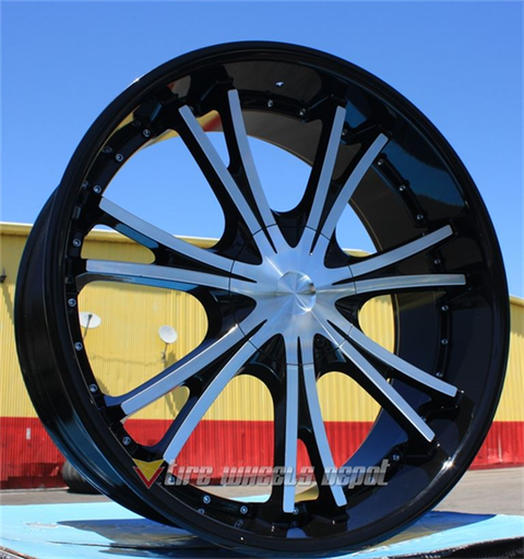 [A503BMF2430+15] ARMANO-A503 BLACK/MACHINE 24X9.5 5X115/5X120+15 (BMB)