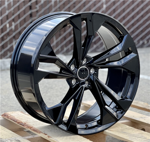 [AU12GB1925+32] AU-12 FULL GLOSS BLACK 19X8.5 5X112 +32 +66.6 *AW*