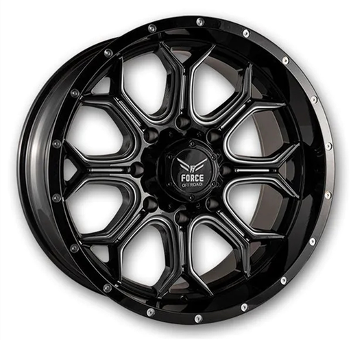 [F42201061397BM] F42 20X10 6X139.7 -12 CB106.1 BLACK MILLED