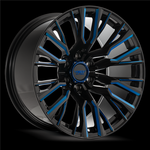 [F4820106139.7-12BG/M-BLUETINT] F48 20X10 6X139.7 -12MM 106.1 GLOSS BLACK MILLED BLUE TINT