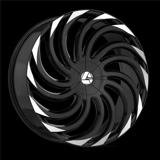 [AZA-5341883835BM] AZARA AZA-534 GLOSS BLACK & MACHINED 18X8 5X4.5/5X4.75 +35 +74.1 *NC*