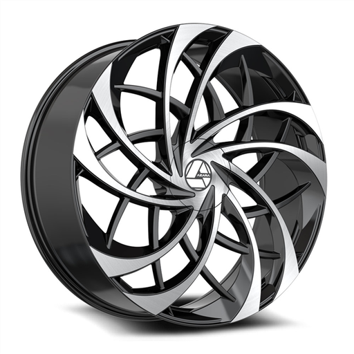 [AZA-5401882335BM] AZARA AZA-540 GLOSS BLACK & MACHINED 18X8.0 5X100/5X114.3 +35 +74.10 *NC*