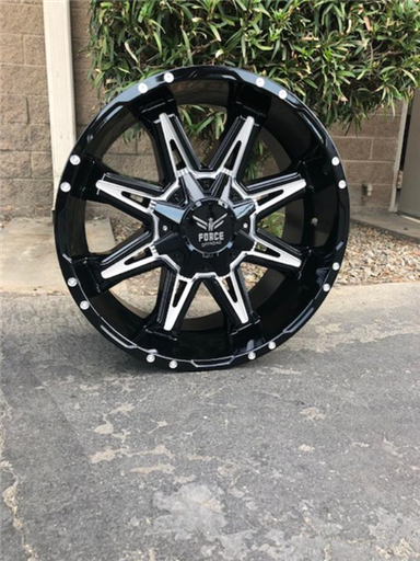 [E166209009MM621] FORCE F12 20X9 8X170 OFFSET 0 C.B. 125.2 BLACK/MILLED