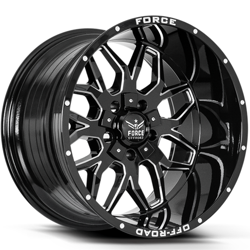 [F3020X126X135/139.7] FORCE F30 20X12 6X135/139.7 OFFSET -44 C.B 110.3 BLACK MILLED