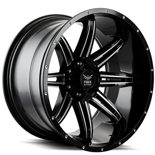 [F3220126135] FORCE F32 20X12 6X135 -44 C.B87.1 BLACK MILLED