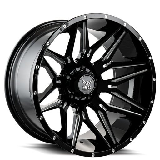 [F3422126H139-44] FORCE F34 22X12 6X139.7 -44 C.B 106.1 BLACK MILLED