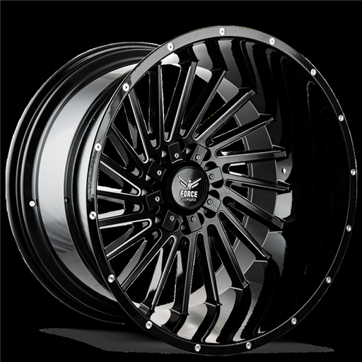 [19692-1] FORCE F38 20X10 5X127/139.7 -12 C.B78.1 BLACK MILLED