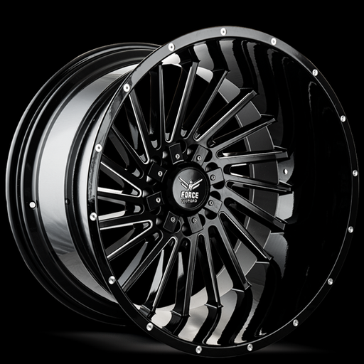 [2212F388165] FORCE F38 22X12 8X165 -44 125.2 BLACK MILLED