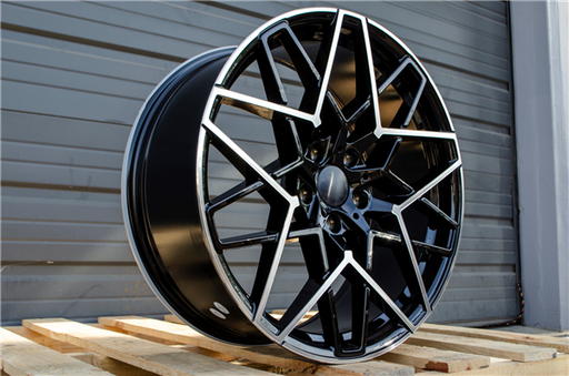 [B10GBMF1932+38] B-10 GLOSS BLACK/MACHINE FACE 19X9.5 5X4.75 +38 72.6 *AW*