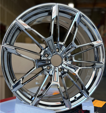 [B180NC2032+35] B-180 NANO CHROME 20X9.5 5X4.75/5X120 +35 +72.6 *FORGED 1 PC.* **NO CENTER CAPS**