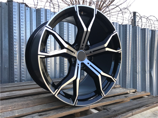 [B7BMF2032+37] B-7 BLACK/MACHINE FACE 20X11 5X4.75/5X120 +37 +74.1 *AW*