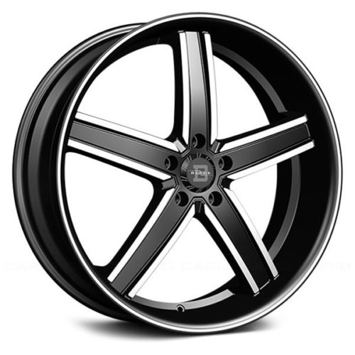 [BL-402-5S-24955115+15GBM] BLADE-BL402 5S PHARAOH BLACK/MACHINE 24X9.5 5X115 +15 +74.1