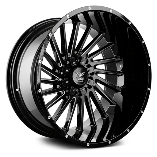 [2414F388170W] FORCE F38 24X14 8X170 -76 125.5 BLACK MILLED