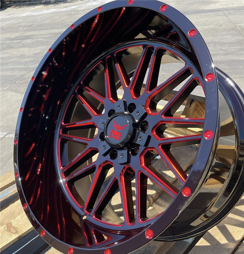 [F4422126135139RM] FORCE F44 22X12 6X135/139.7 -44 CB106.1 RED MILLED