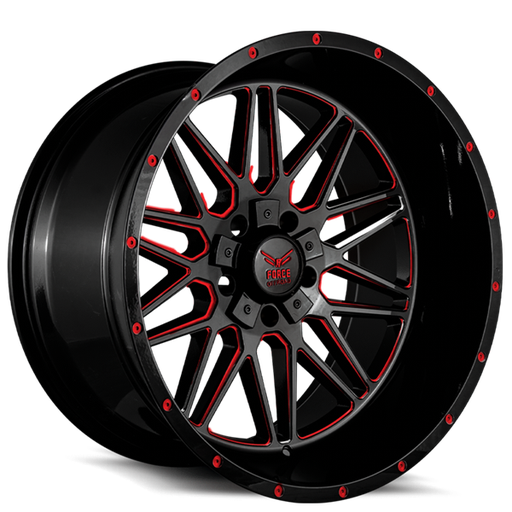 [F4424126135/139.7-44REDMILLED] FORCE F44 24X12 6X135/139.7 -44MM 106.1 RED MILLED