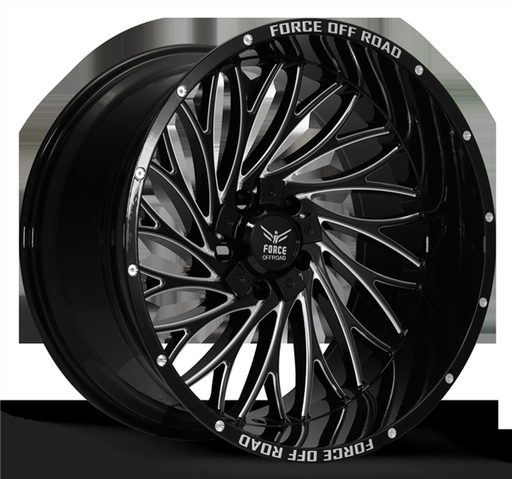 [F5022125139.7/150-44B/M] FORCE OFFROAD F50 22X12 5X139.7/150 -44MM 110.3 GLOSS BLACK/MILLED