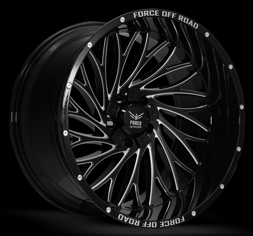 [F5022105139.7/150-12BM] FORCE OFFROAD F50 22X10 5X139.7/150 110.1 -12MM GLOSS BLACK/MILLED