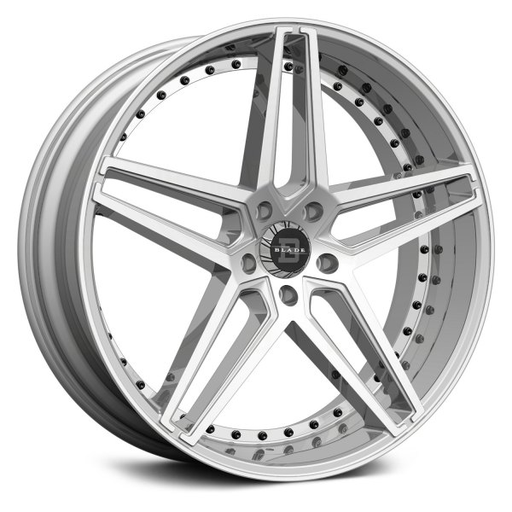 [BRT-451-5S-24955115+15C] BLADE-RT451 BENDETTA 5 CHROME W/ MACHINE UNDERCUT 24X9.5 5X115 +15 +74.1