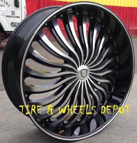 [B24B2251+30] BORGHINI-B24 BLACK/MACHINE 22X9.0 6X135/6X5.5 +30 C.B-87.1