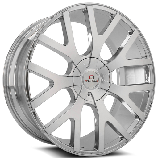 [CLV-15188041001143+35C] CAVALLO CLV-15 CHROME 18X8.0 4X100/4X4.5 +35+ 74.1 *NC*