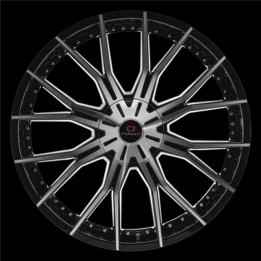 [CLV-36269561351397+25BM] CAVALLO CLV-36 GLOSS BLACK & MACHINED 26X9.50 6X135/6X139.7 +25 +87.10 *NC*