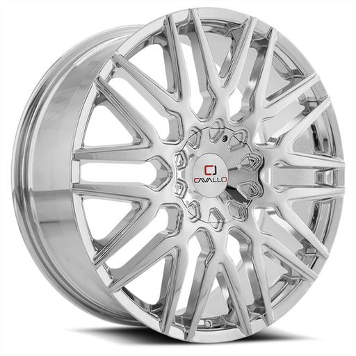 [CLV-24208551101143+35NCR] CAVALLO-CLV24 CHROME 20X8.5 5X110/5X4.5 +35 +74.1