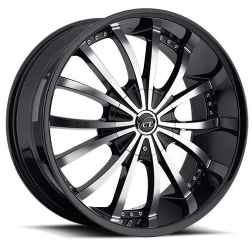 [V63-2096139+15BM] MANCINI 20X9 6X139.7 +15 CB108 BLACK MACHINED