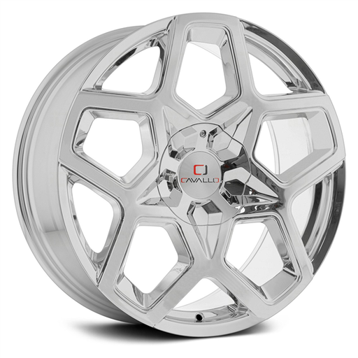 [CLV-25208551143120+35C] CAVALLO-CLV25 CHROME 20X8.5 5X4.5/5X4.75 +35 74.1