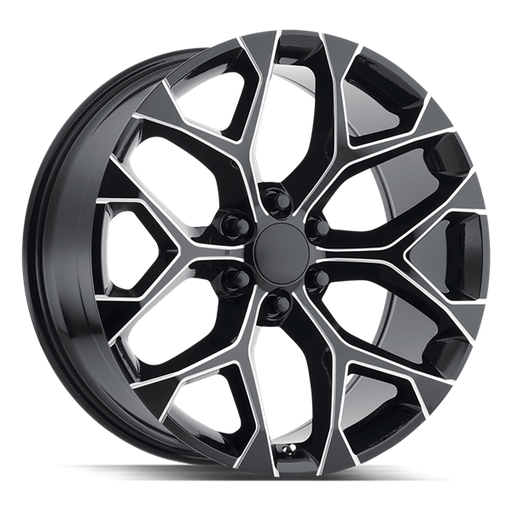 [6Q222296139+24BM] CHEVY REPLICA G09 22X9.0 6X5.5/6X139.7 +24 CB78.1 GLOSS BLACK MILLED