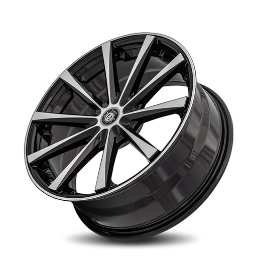 [C018-2095BLNK4073BMF] CURVA CONCEPTS-C10N GLOSS BLACK/MACHINE FACE 20X9.5 5X4.5 +40 +73.1