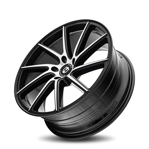 [C22-20101144073BMF] CURVA CONCEPTS-C22 GLOSS BLACK/MACHINE FACE 20X10 5X4.5 +40 +73.1 *STAGGERED*
