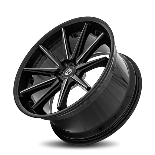 [C24-201051143573BMW] CURVA CONCEPTS-C24 GLOSS BLACK/MILLED 20X10.5 5X4.5 +35 +73.1 *STAGGERED*