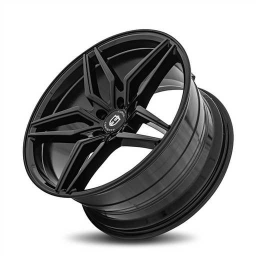 [C25-2085BLNK3573BLK] CURVA CONCEPTS-C25 GLOSS BLACK 20X8.5 BLANK +35 +73.1 *5X112/5X4.5/5X4.75*