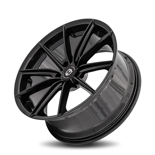 [C46-201051203572BLK] CURVA CONCEPTS-C46 GLOSS BLACK 20X10.5 5X4.75 +35 +72.56 *STAGGERED*
