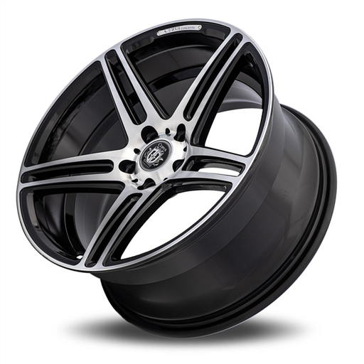 [C5BMF2029+35] CURVA CONCEPTS-C5 GLOSS BLACK/MACHINE FACE 20X9.0 5X4.5 +35 +73.1