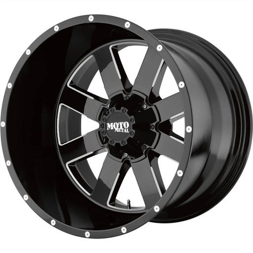 [MO96222080318N] MO962 22X10 8X6.5 -18 CB125.50 GLOSS BLACK MILLED