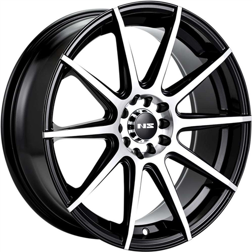 [NS1501188026+38BMF] NS1501 18X8 5X100/114.3 +38MM 73.1 BLACK MACHINED FACE