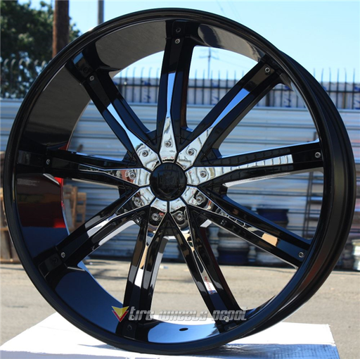 [DW29B2630+13] DCENTI-DW29 BLACK/CHROME INSERT 26X10 5X115/5X4.75 +13