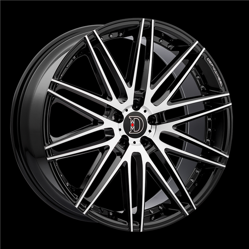 [D012290545+35BM] DEFY-WHEELS D01 GLOSS BLACK MACHINE 22X9.0 5X4.5 +35 +73.1