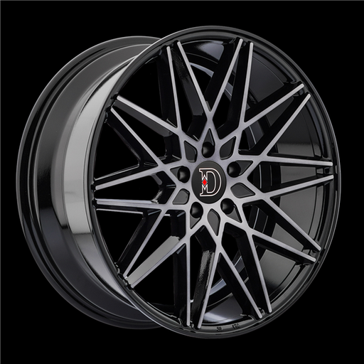 [D03775545+35DDT] DEFY-WHEELS D03 GLOSS BLACK DARK TINT 17X7.5 5X4.5 +35 +73.1