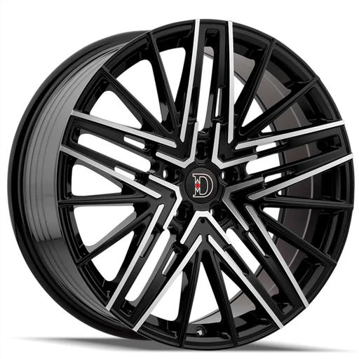 [D04285547+32GBM] DEFY-WHEELS D04 GLOSS BLACK MACHINE 20X8.5 5X4.75+32 +72.56