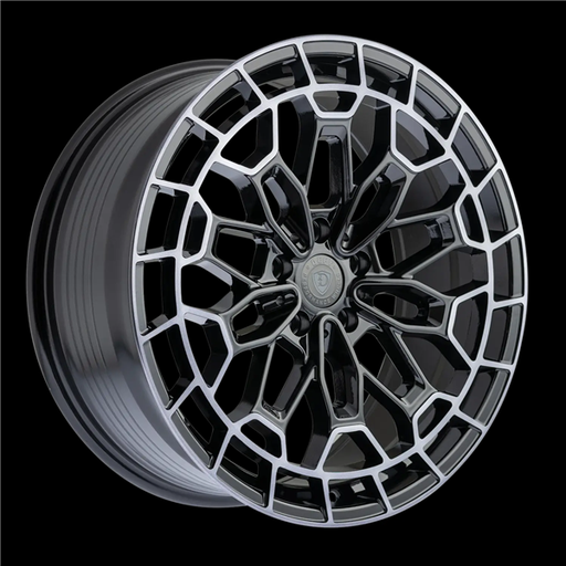 [D13285545+38DDT] DEFY-WHEELS D13 GLOSS BLACK DARK TINT 20X8.5 5X4.5 +38 +73.1